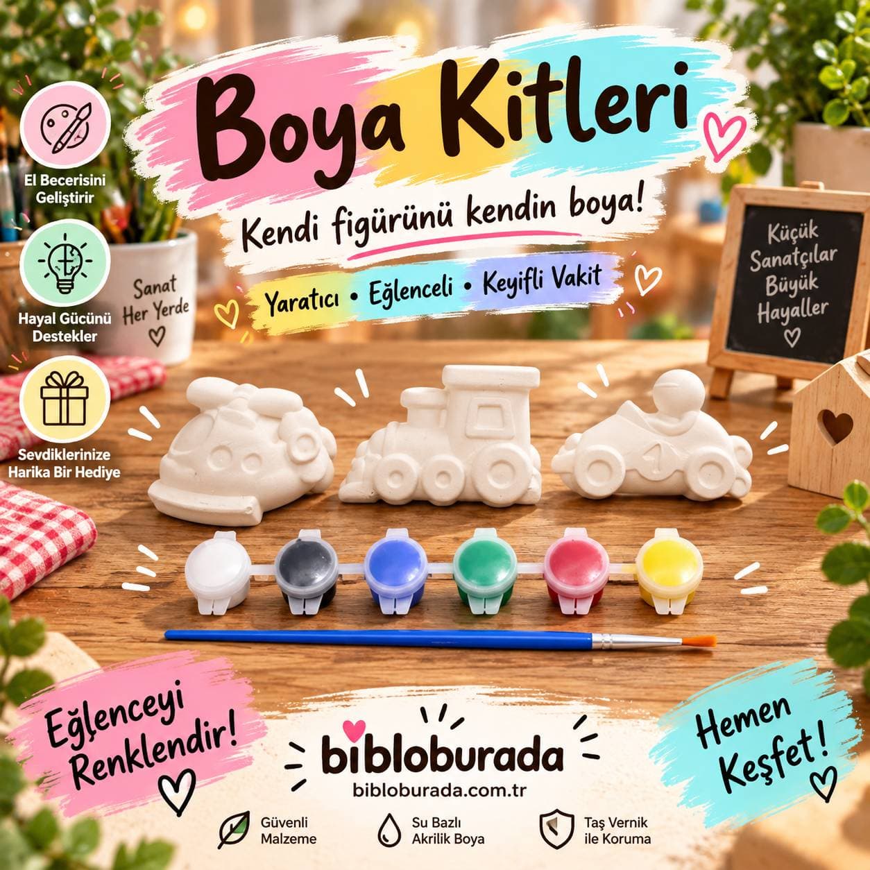 Eğlenceli Araçlar Boyama Kiti