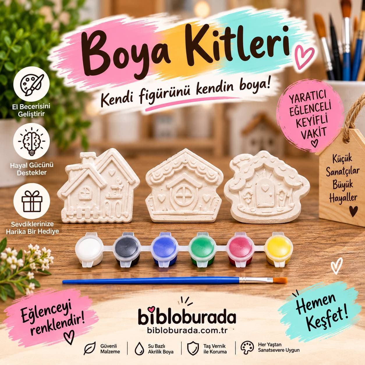 🎨 Minik Evler Boyama Kiti