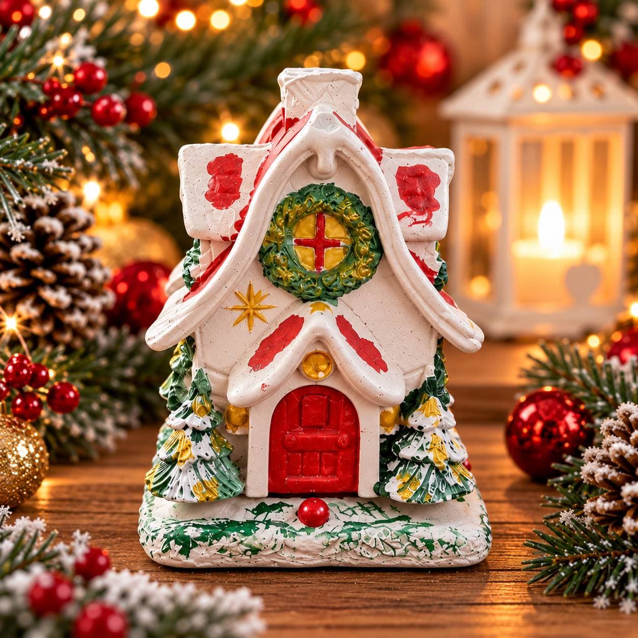 🎄 Yılbaşı Masal Evi Tutsuluk – Dekoratif Tütsülük