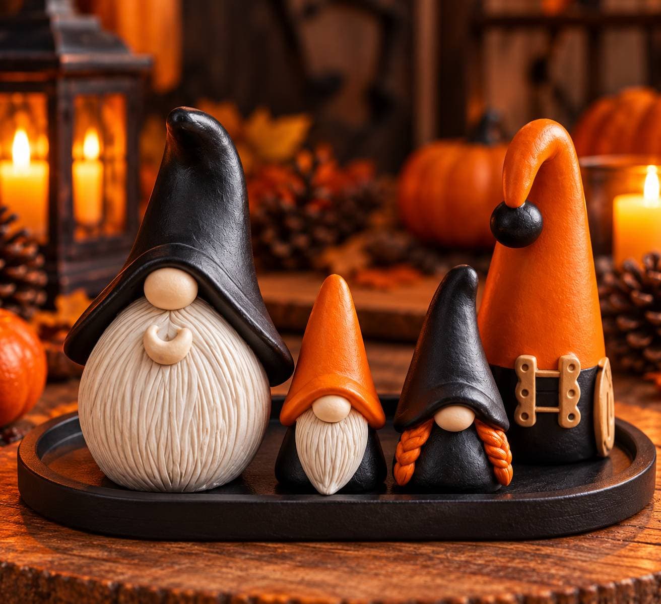 🎃 Cadılar Bayramı Gnome Ailesi Tütsülük Koleksiyonu 🧙♂️💨