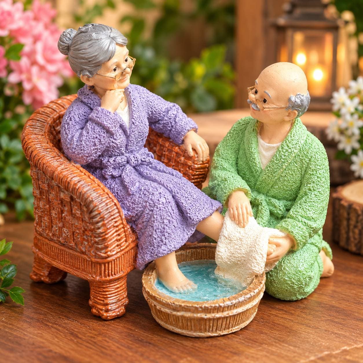 🧓👵 Yaşlı Çift – Ayak Banyosu Keyfi Biblosu