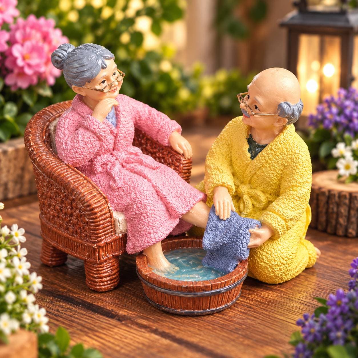 🧓👵 Yaşlı Çift – ayak banyosu