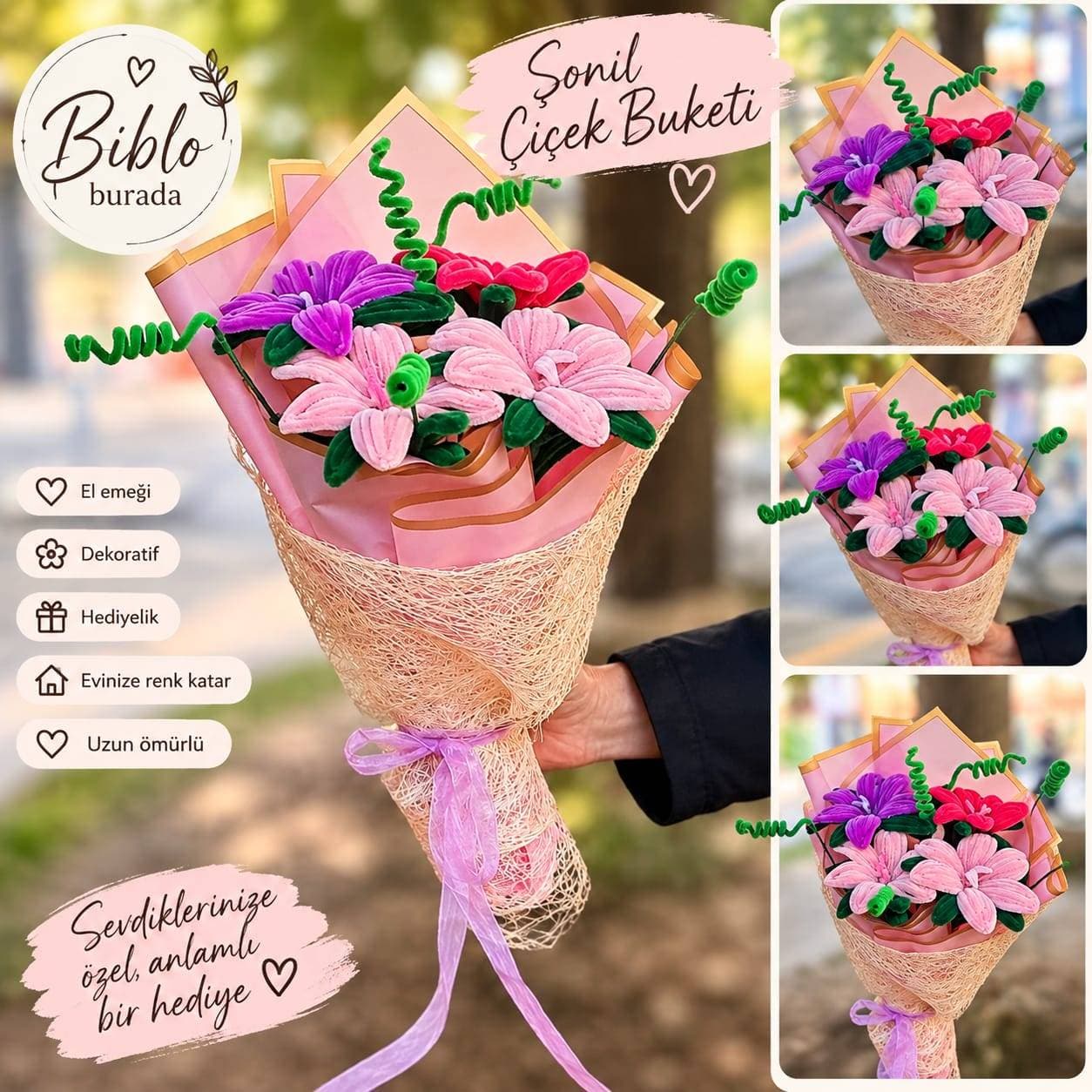 🌸 Şonil Çiçek Buketi 🌸