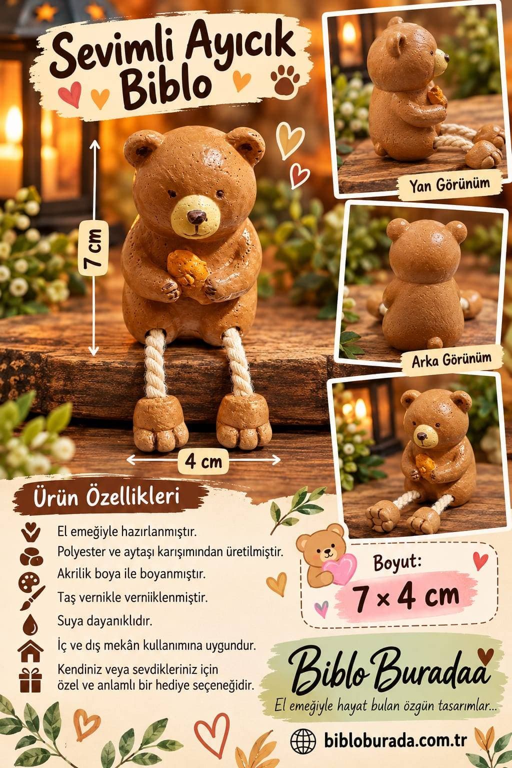 🧸 Sevimli Ayıcık Biblo