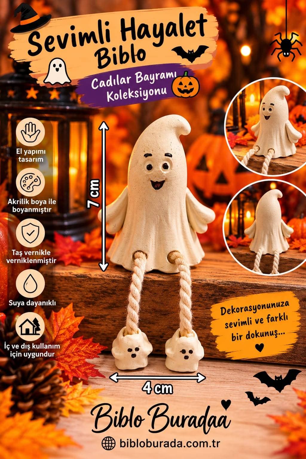 🎃👻 Sevimli Hayalet Biblo – Cadılar Bayramı Koleksiyonu 👻🎃