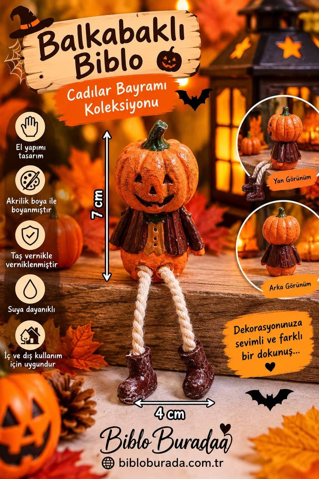 🎃 Balkabaklı Biblo 🧡